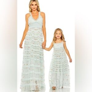 Mac Duggal 8217 Long Chiffon Flower Girl Dress size 6